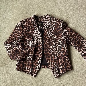 Thalia Sodi Leopard print bolero style jacket. Size medium